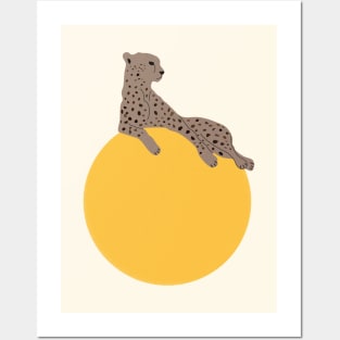 Leopard and sun Posters and Art